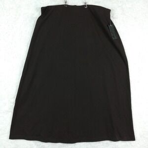 Relativity Womens Skirt Midi Brown Buckeye Pull On Unlined‎ Plus 2X New